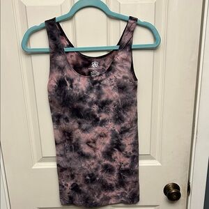 Rock & Republic Tie-Dye Tank Top - Pink and Black